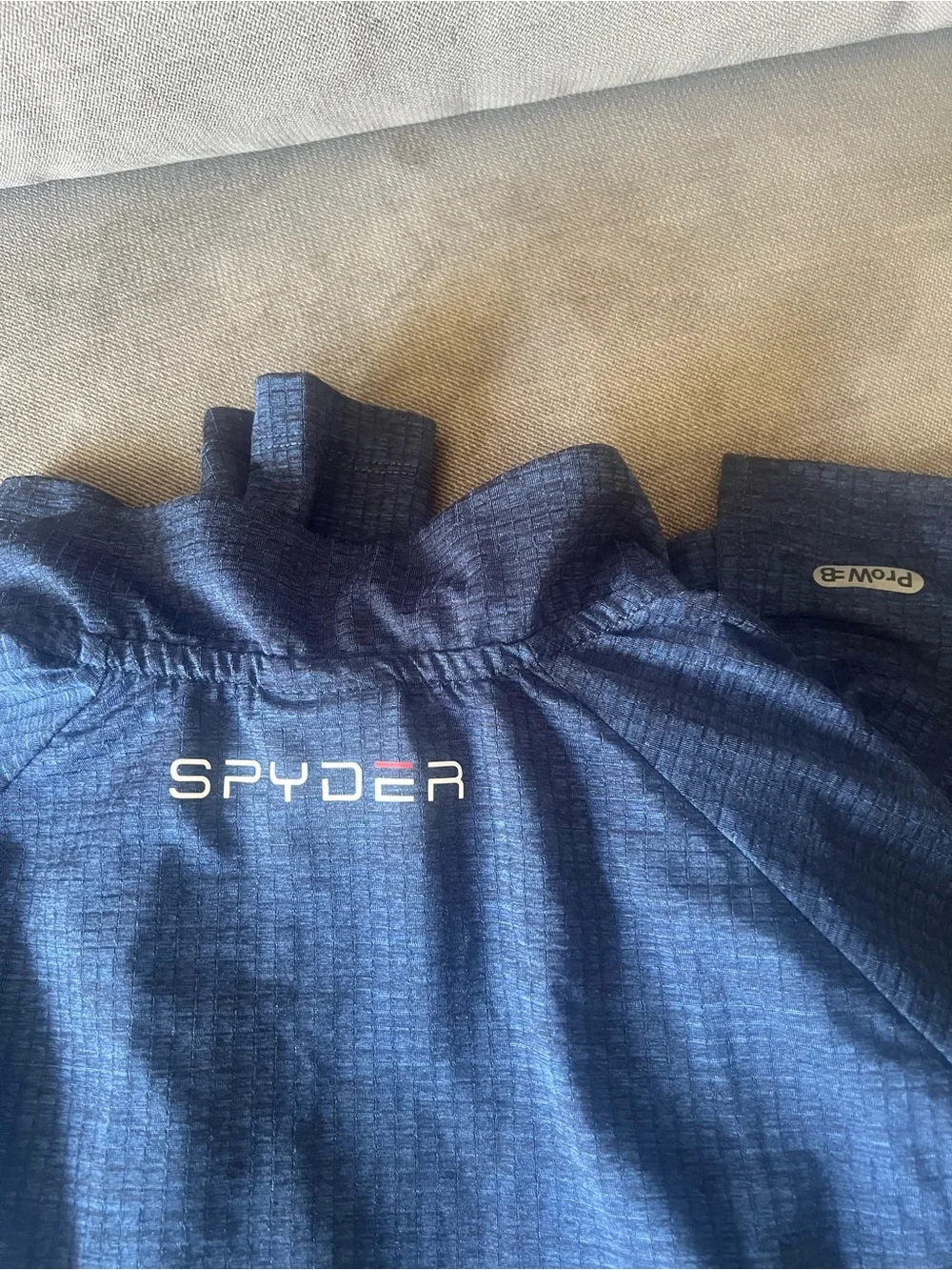 Spyder Blue Half-Zip Pullover with GreySpider Logo